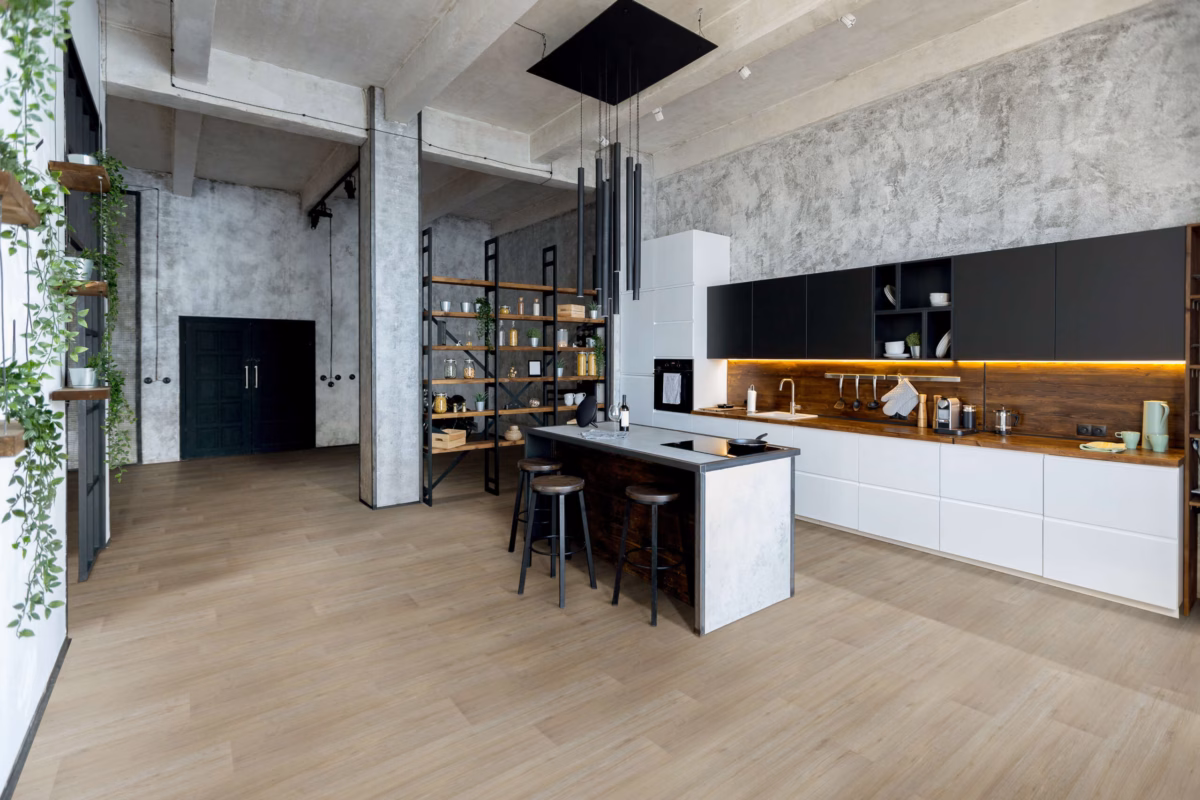 Piso Vinílico na Cozinha: Durabilidade e Facilidade de Limpeza - detalhe