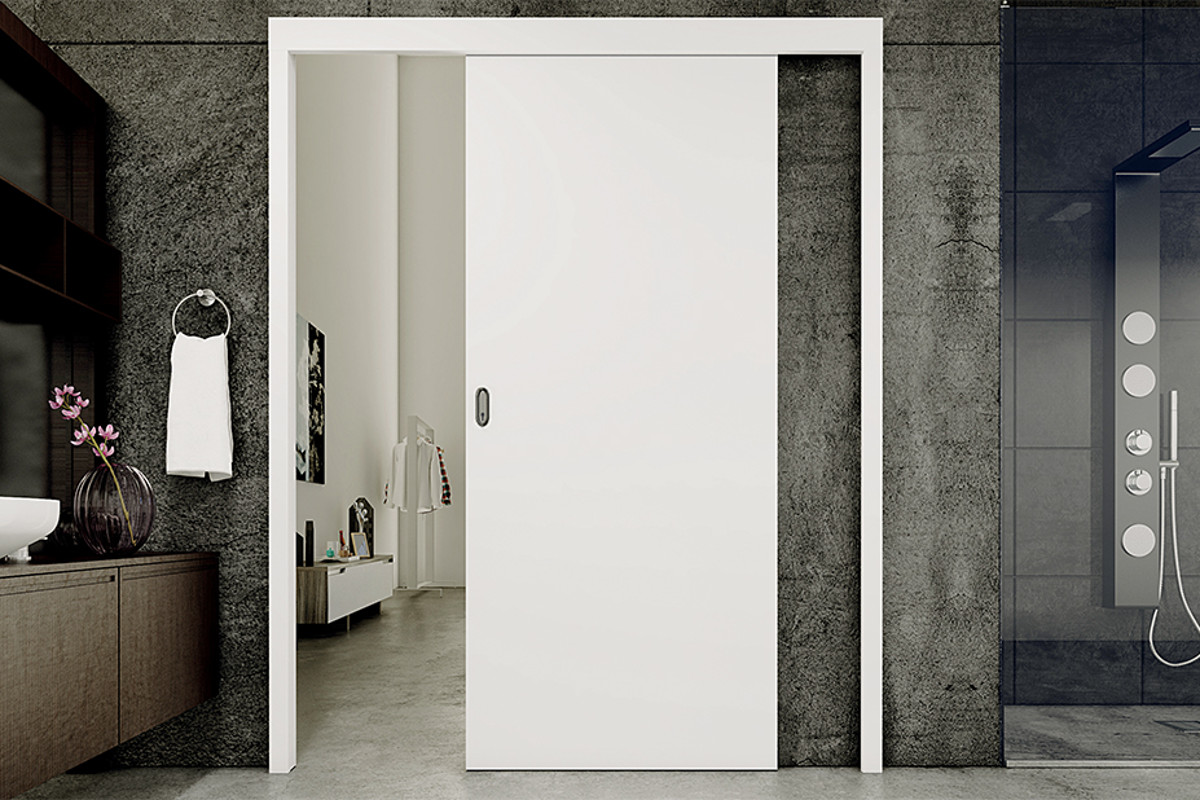 Porta de Correr com Revestimento em Tecido: Textura e Conforto Visual - ideia