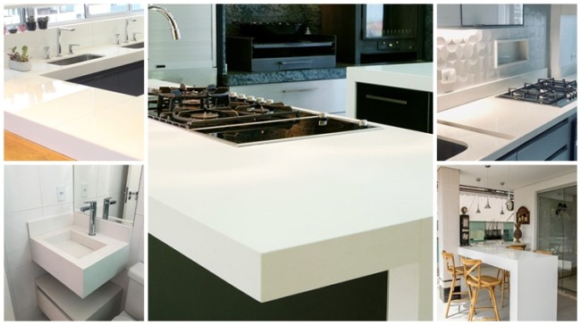 Mesa de Jantar com Tampo em Silestone Branco e Base em Aço Inox para Receber com Estilo - ideia
