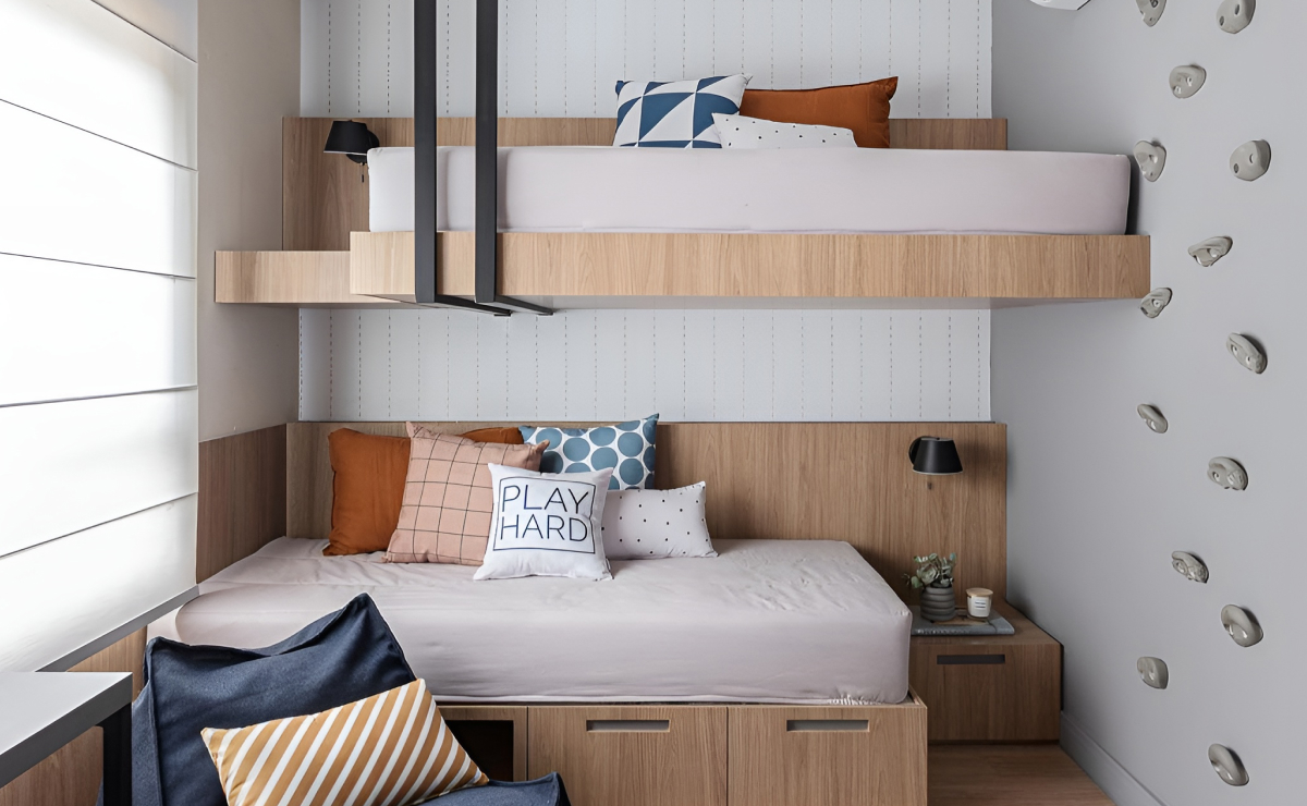 Cama Suspensa com Cortinas: Privacidade e Estilo - inspiração