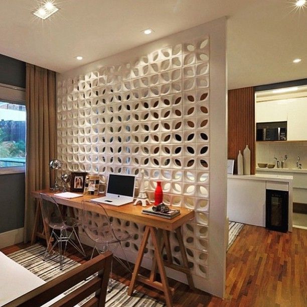 Cobogó com Pintura Geométrica: Arte e Personalidade - ideia