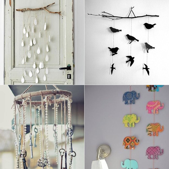 Móbiles de Fotos Suspensos: Leveza e Movimento no Ar - ideia