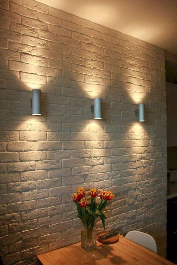 Muro de Tijolinho à Vista com Luminárias Vintage: Estilo Industrial - detalhe