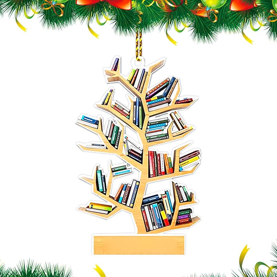 Árvore de Natal de Livros: Para Amantes da Leitura e Decorações Criativas - detalhe