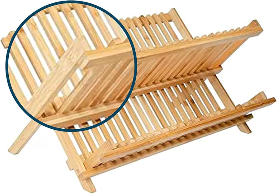 Escorredor de Bambu com Base Removível: Naturalidade e Resistência à Umidade - inspiração