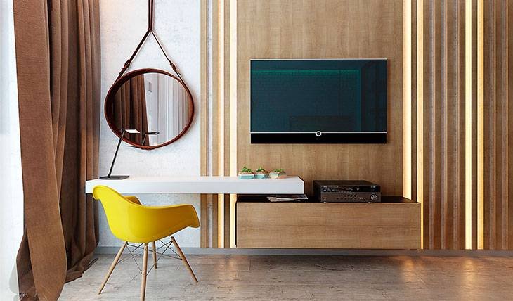 ambiente de trabalho com espelho Adnet