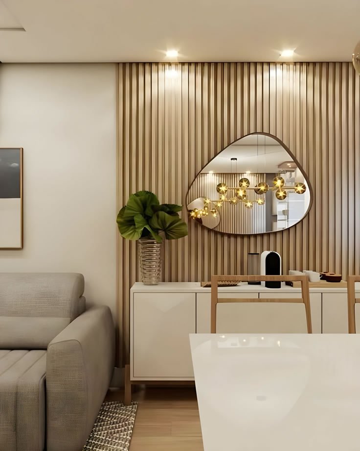 Combinada com Espelhos para Ampliar e Iluminar - detalhe