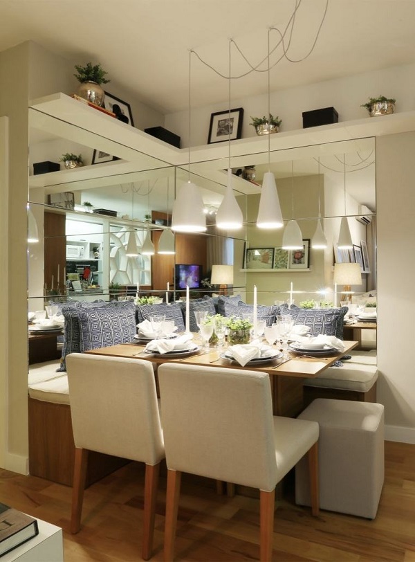 Marcenaria Suspensa com Canto Alemão: Maximizando Espaços com Charme - ideia