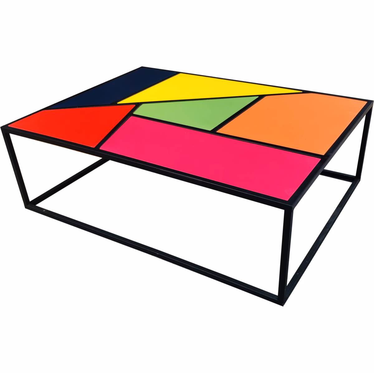 Mesa de Centro Decorada com Mosaicos: Cores e Texturas Únicas - detalhe