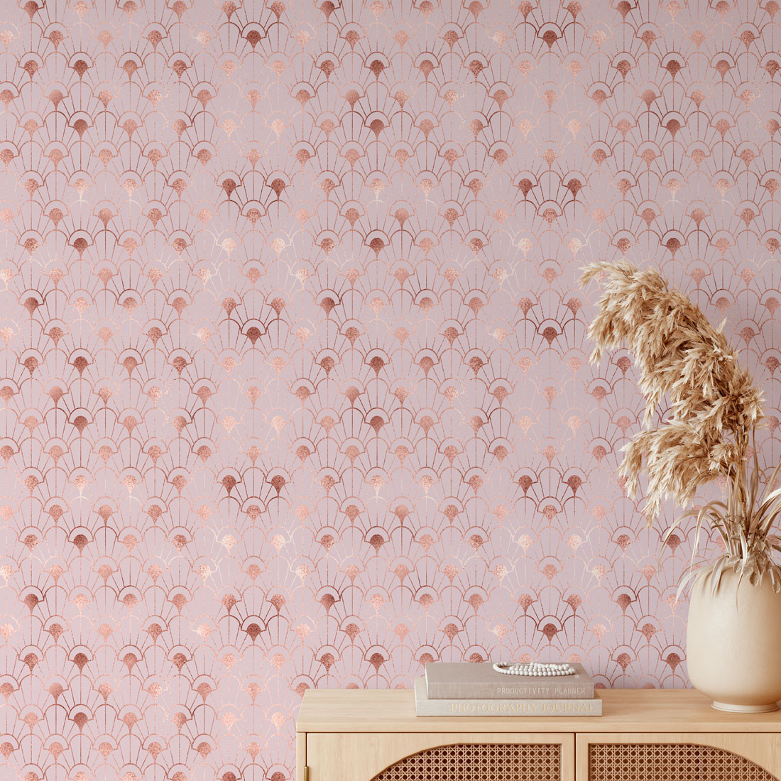 Papel de Parede com Detalhes Metalizados para um Toque Glamouroso - detalhe