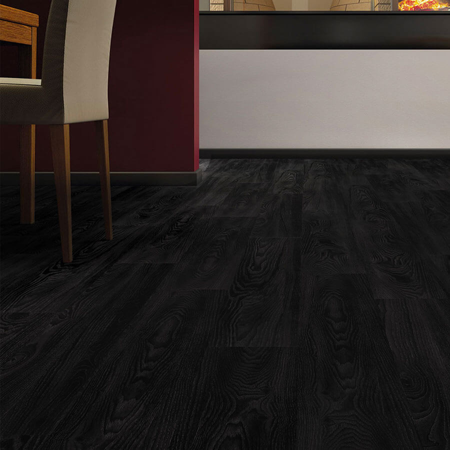 Sofisticação Discreta: Piso Vinílico 2mm Preto para Ambientes Elegantes - inspiração