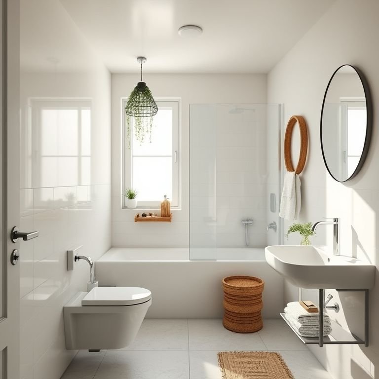 Banheiro Relaxante: Tons Pastel e Iluminação Indireta - inspiração