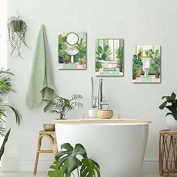 Banheiro Tropical: Cores Vibrantes e Estampas de Folhas - detalhe