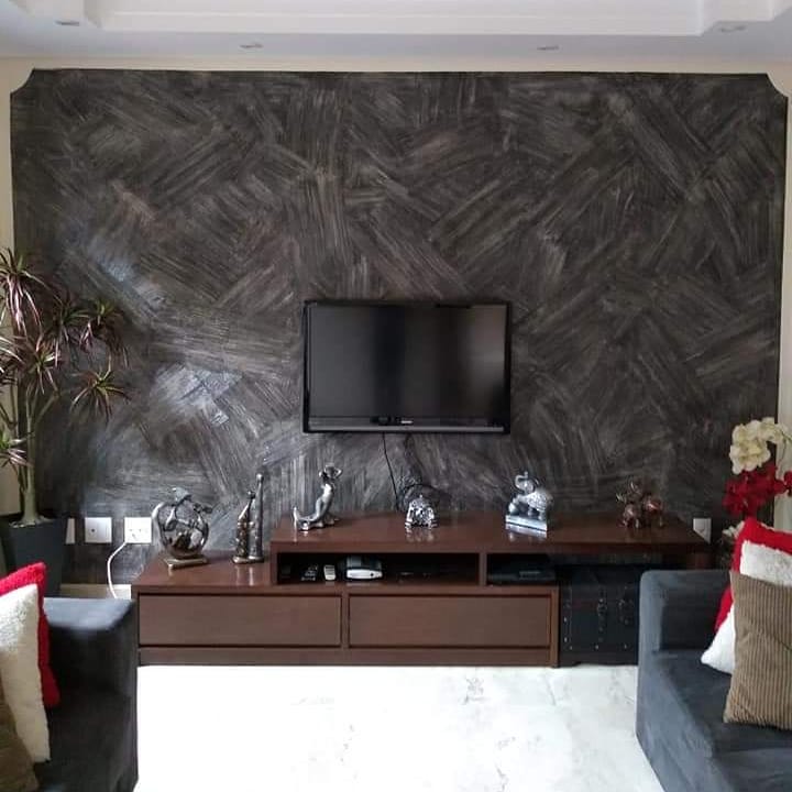 Arte Urbana: Sala com Textura de Grafiato e Personalidade Marcante - ideia