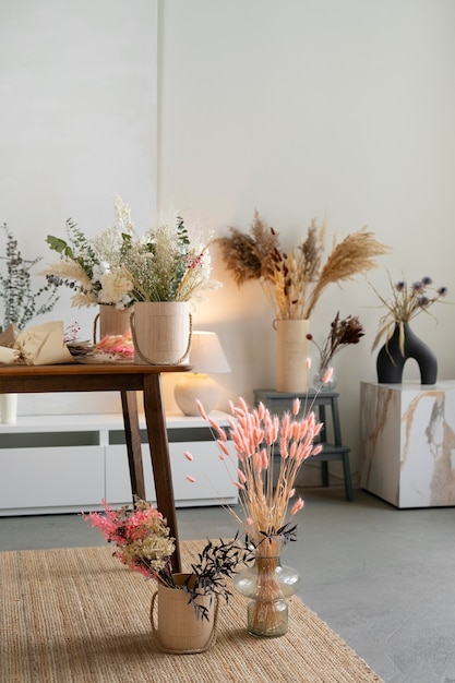 Incorpore a Natureza com Arranjos de Flores Secas - ideia
