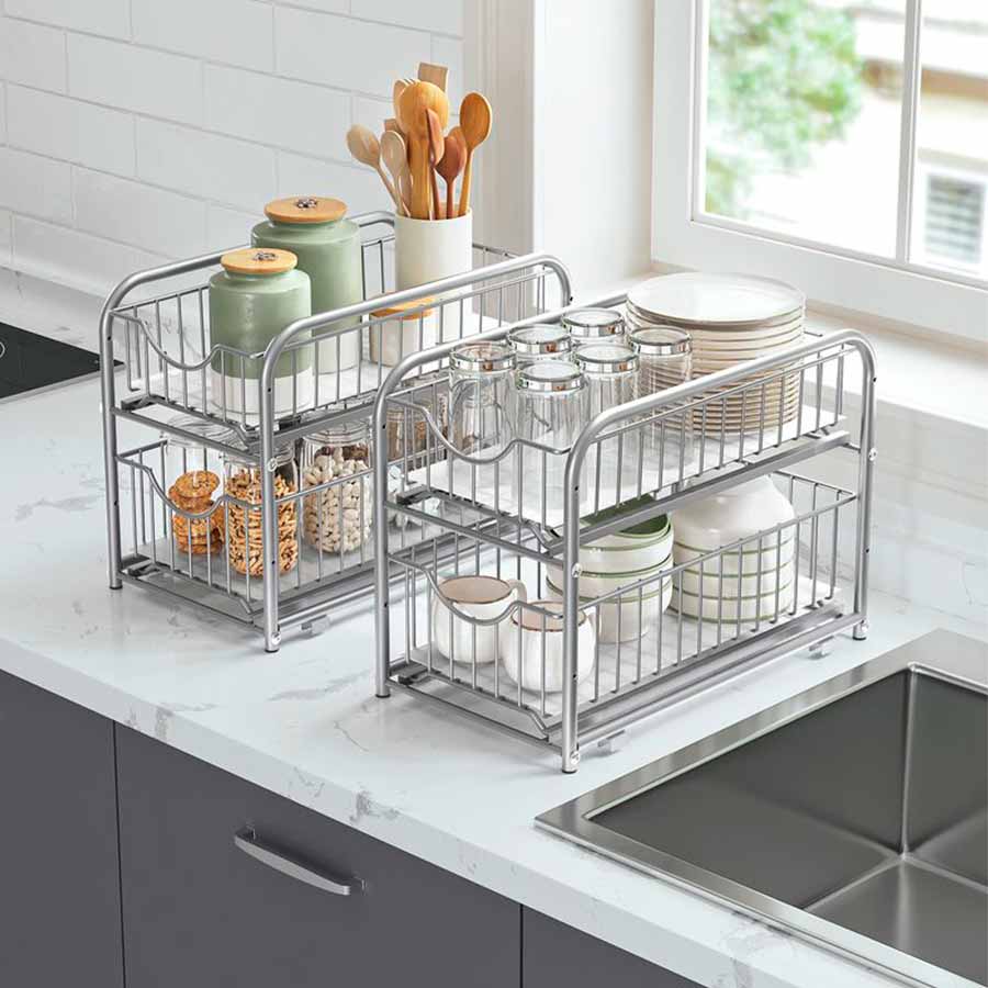 Armários de Cozinha com Cestos Organizadores: Beleza e Funcionalidade! - inspiração