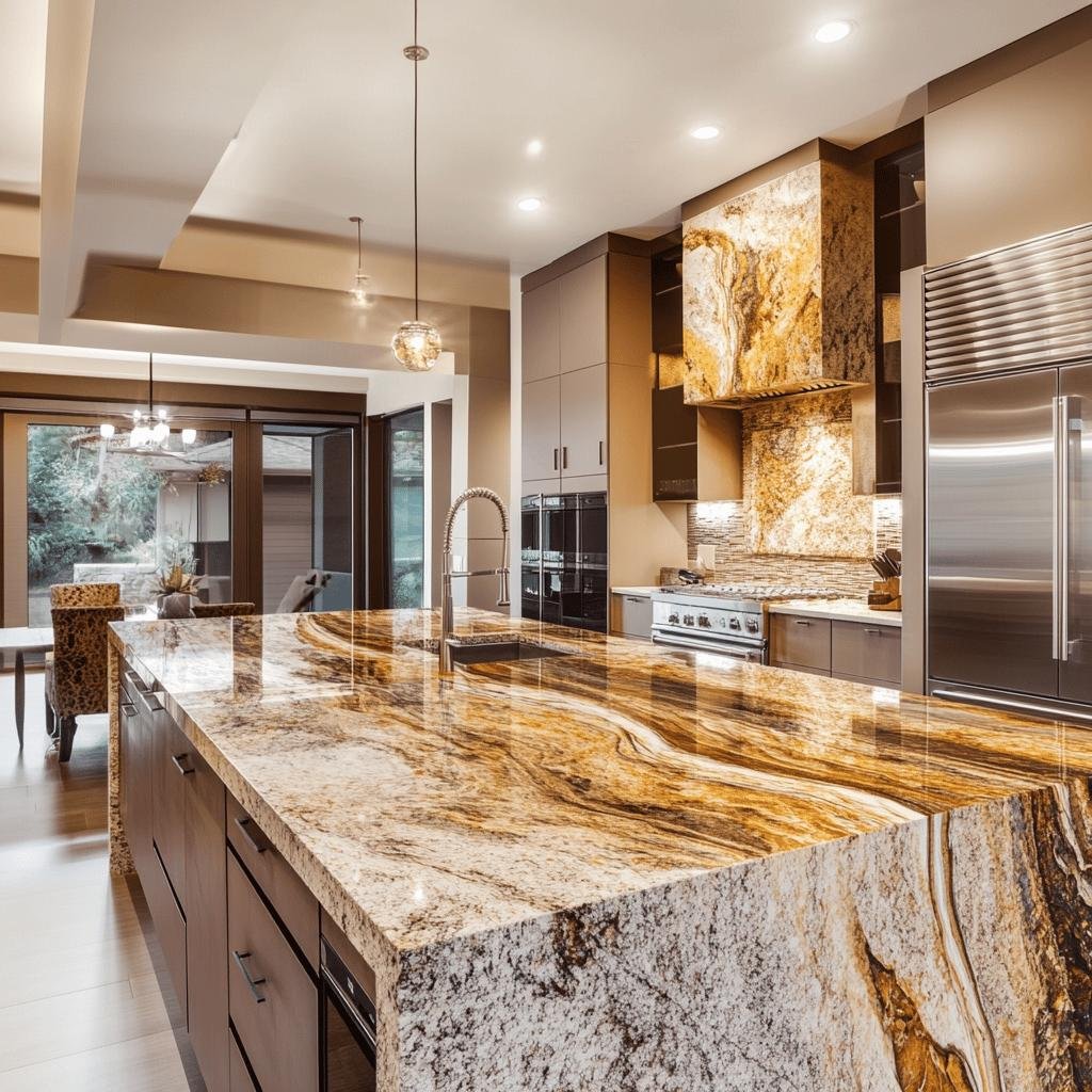 Bancada Esculpida em Bloco Único de Granito Escuro: Impacto Escultural! - detalhe