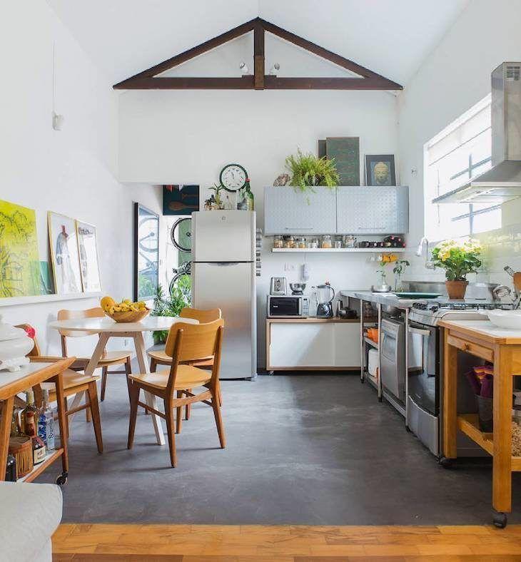 Com Piso de Cimento Queimado: Um Contraste Moderno e Elegante - ideia