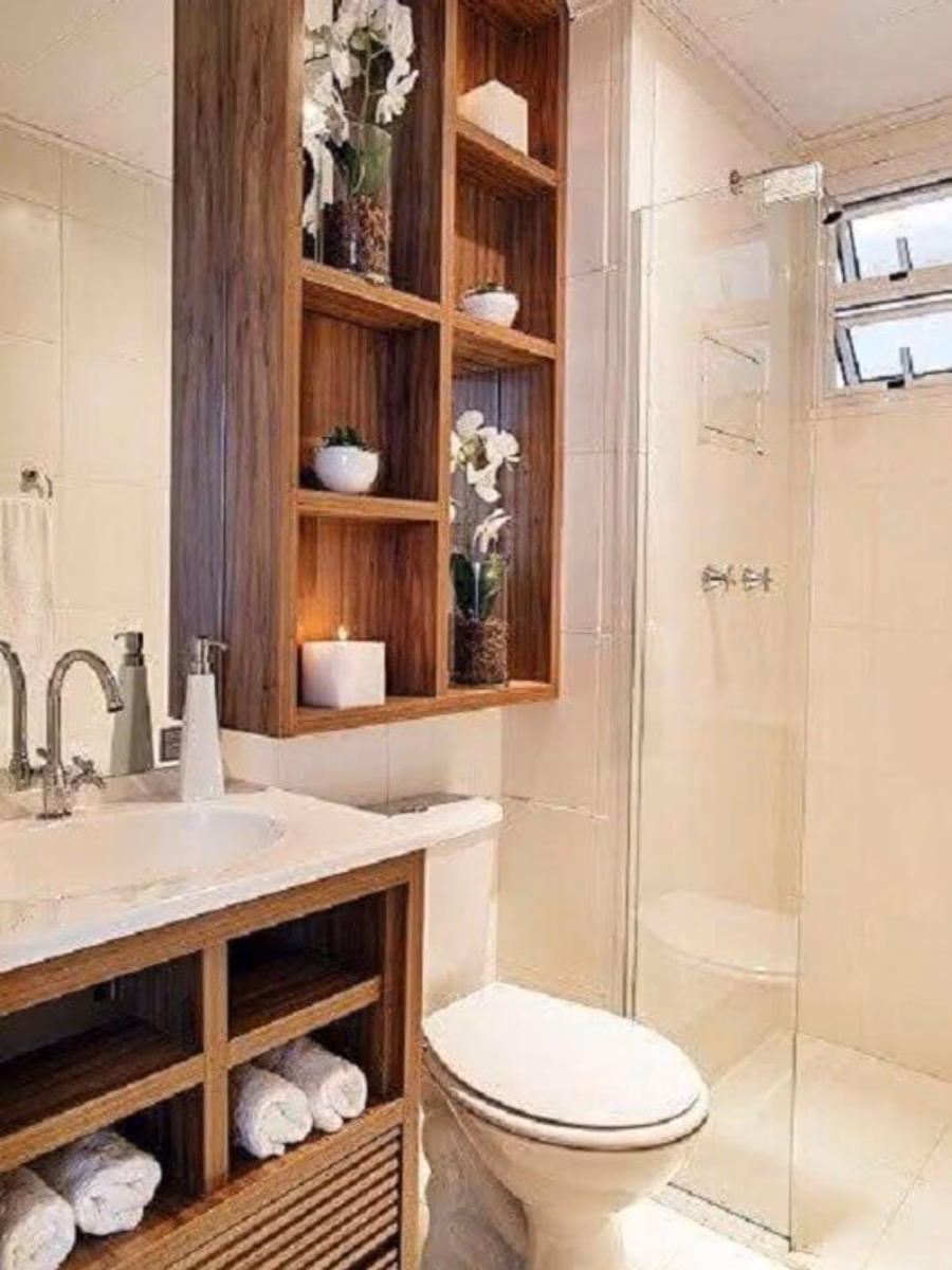 Banheiro Zen com Elementos Naturais: Relaxamento e Harmonia - inspiração