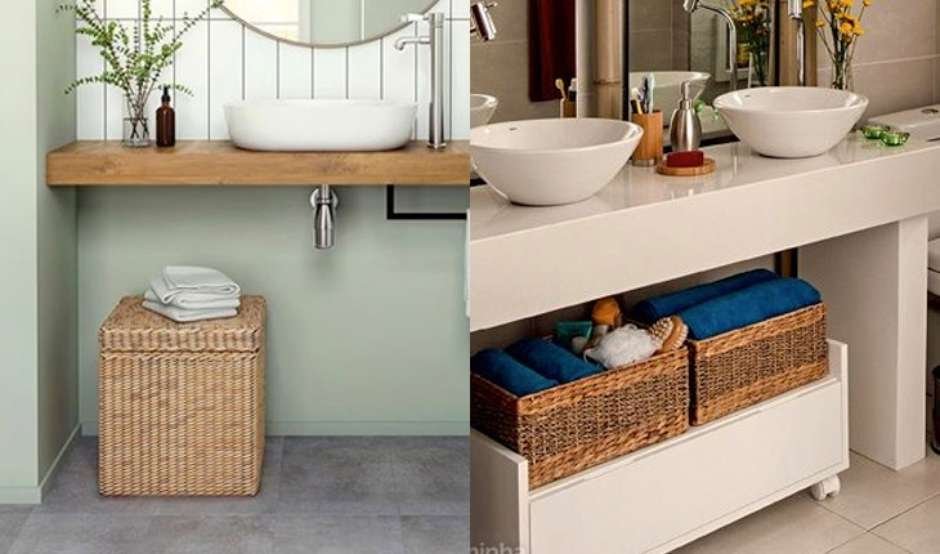 Decoração Rústica com Cesto de Vime - ideia