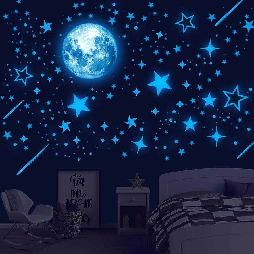 Um Céu Estrelado: Quarto de Bebê com Projeção de Luzes e Detalhes Galácticos - inspiração