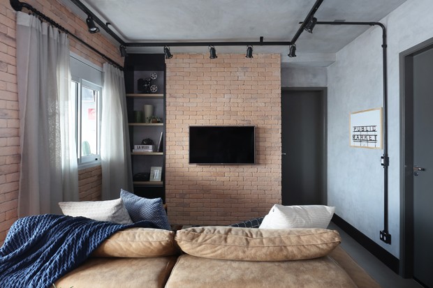 Estilo Industrial: Cimento Queimado, Metal e Iluminação Pendente - inspiração