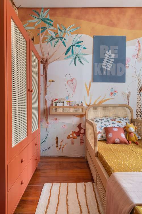 A Natureza Entra em Cena: Decoração de Quarto Infantil com Decoração Botânica - ideia