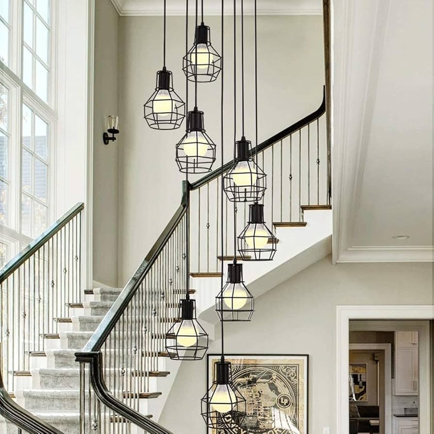 Escada de Ferro Iluminada com Pisca-Pisca - detalhe