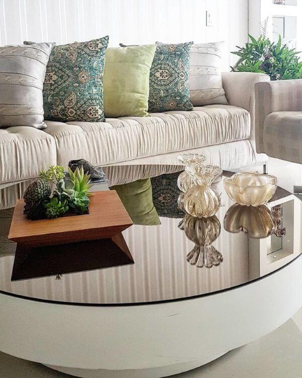 Mesa de Centro Espelhada: Luxo e Glamour ao Seu Alcance - ideia