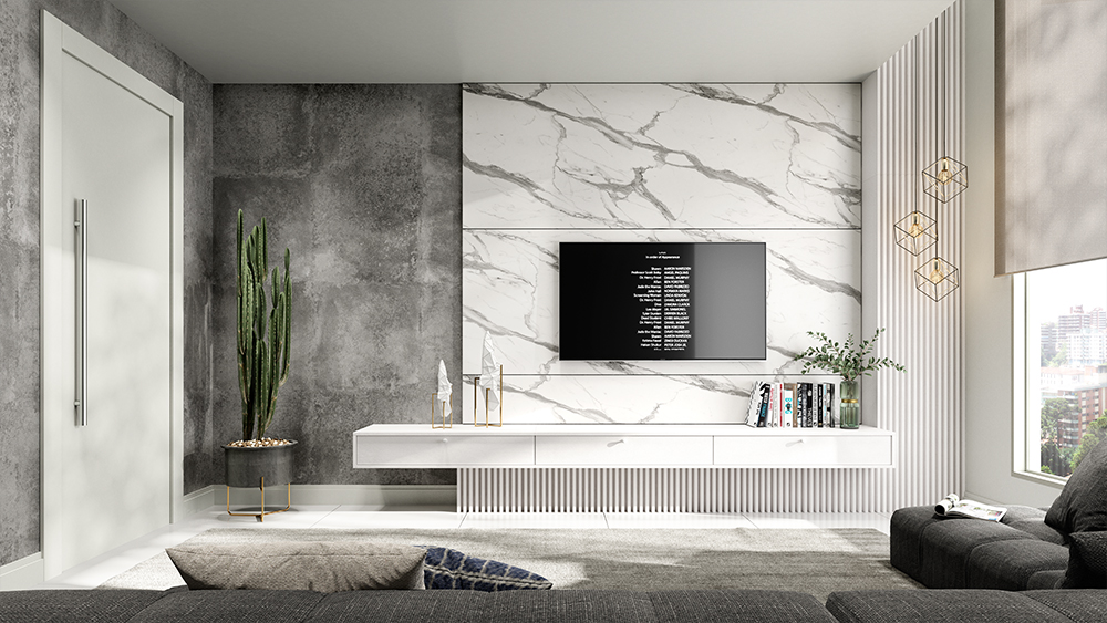 Salas de Estar Planejadas com Painéis Ripados: Textura e Design Contemporâneo - ideia