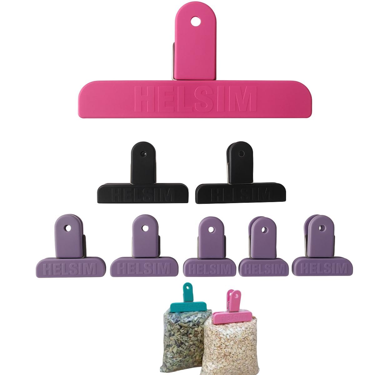 Clips e Prendedores Coloridos para Sacos Abertos: Um Toque de Alegria na Despensa - detalhe