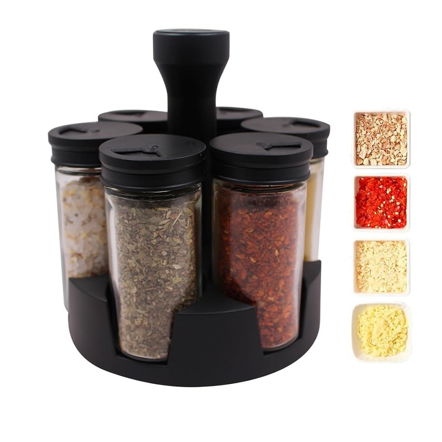 Porta-Temperos Giratório: Tenha Seus Aromas Sempre à Mão, com Elegância - detalhe