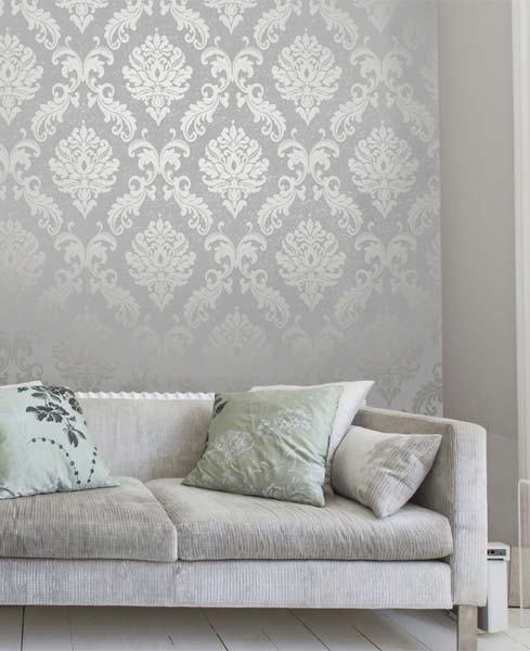 Papel de Parede com Detalhes Metalizados para um Toque Glamouroso - ideia