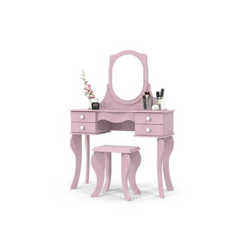 Penteadeira Camarim Estilo Provençal: Romantismo e Delicadeza para um Quarto de Princesa - ideia