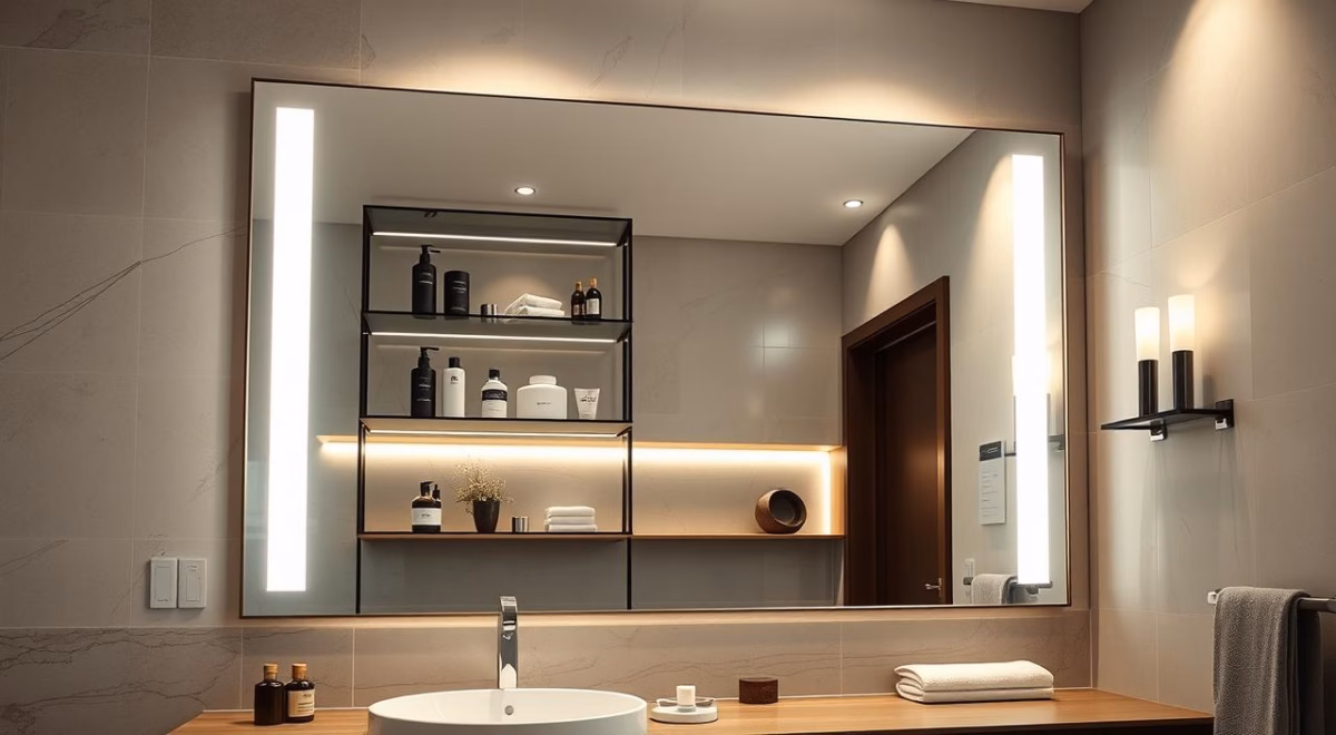 Prateleiras com Espelho: Função Dobrada - inspiração