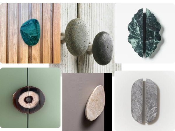 Puxadores Com Pedras Naturais: Exclusividade e Conexão Com a Natureza - inspiração