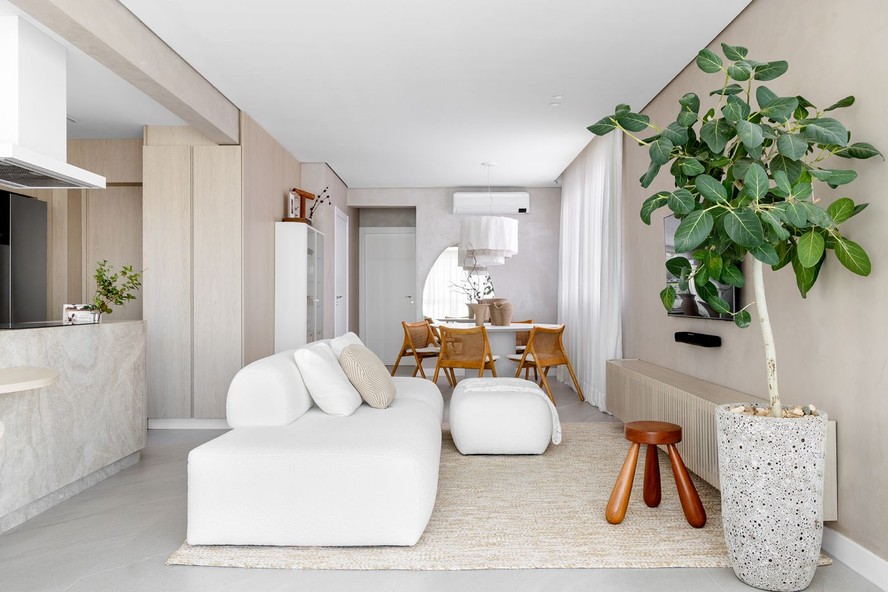 Reforma com Papel de Parede Texturizado: Elegância e Profundidade - detalhe