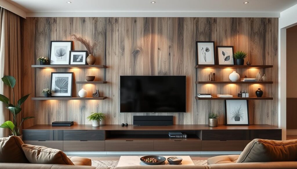 Painel 3D: Texturas e profundidade para uma sala com personalidade - detalhe