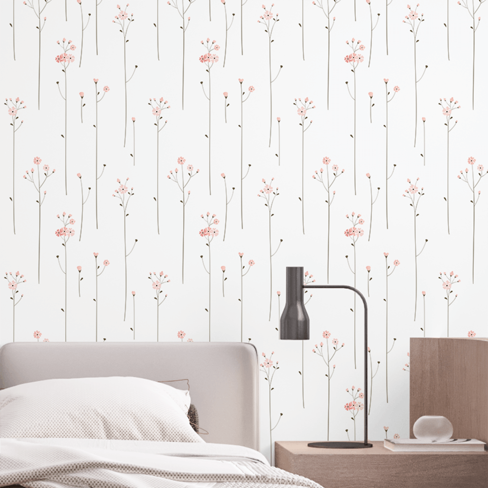 Adesivo Floral Vintage para um Quarto Romântico e Delicado - inspiração