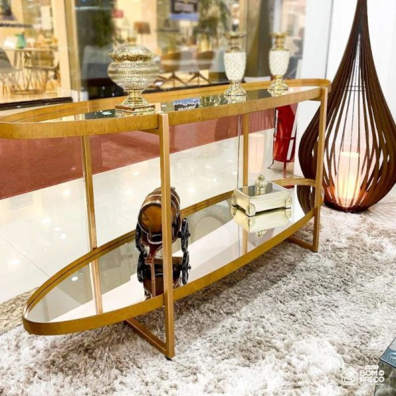 Aparador Espelhado: Glamour e Sofisticação para Sua Sala - ideia