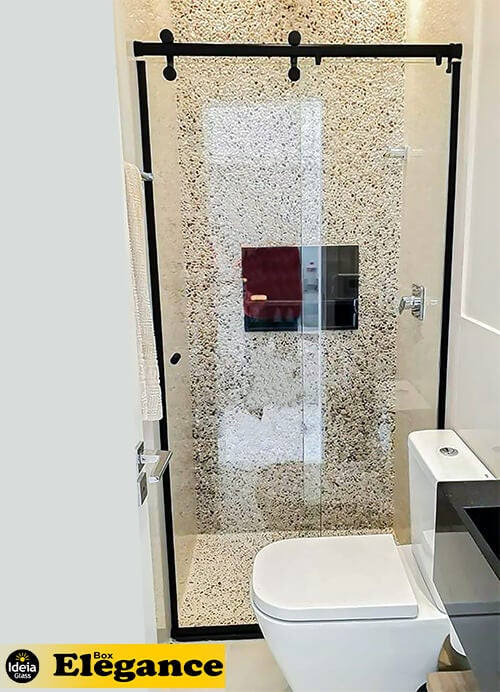 Box Elegante com Detalhes em Inox Preto - ideia