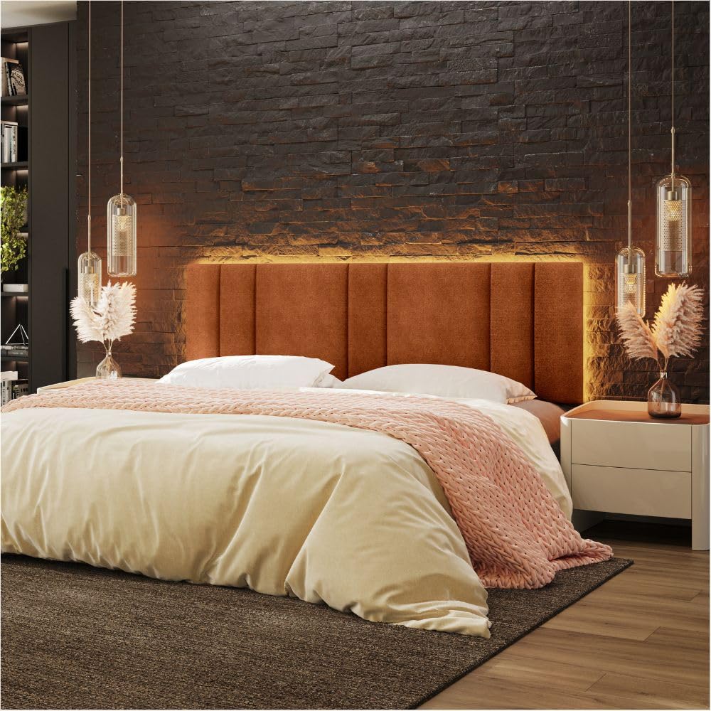 Cabeceira Aconchegante com Tecido Bouclê - ideia