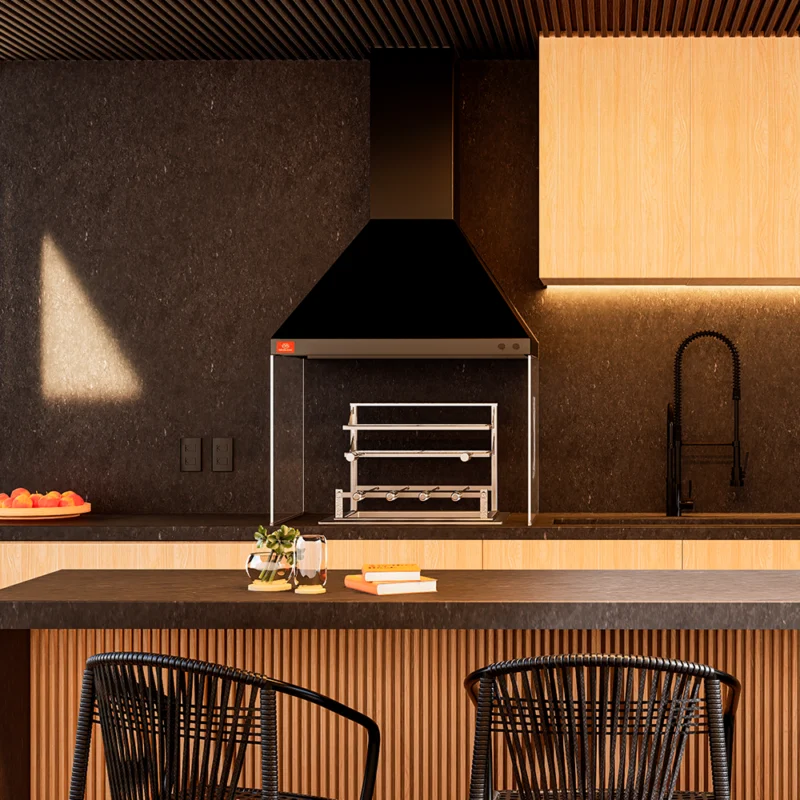 churrasqueira na varanda - referência 5