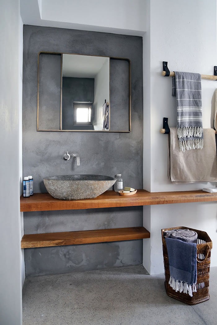 Com Toque Rústico e Madeira Natural - ideia