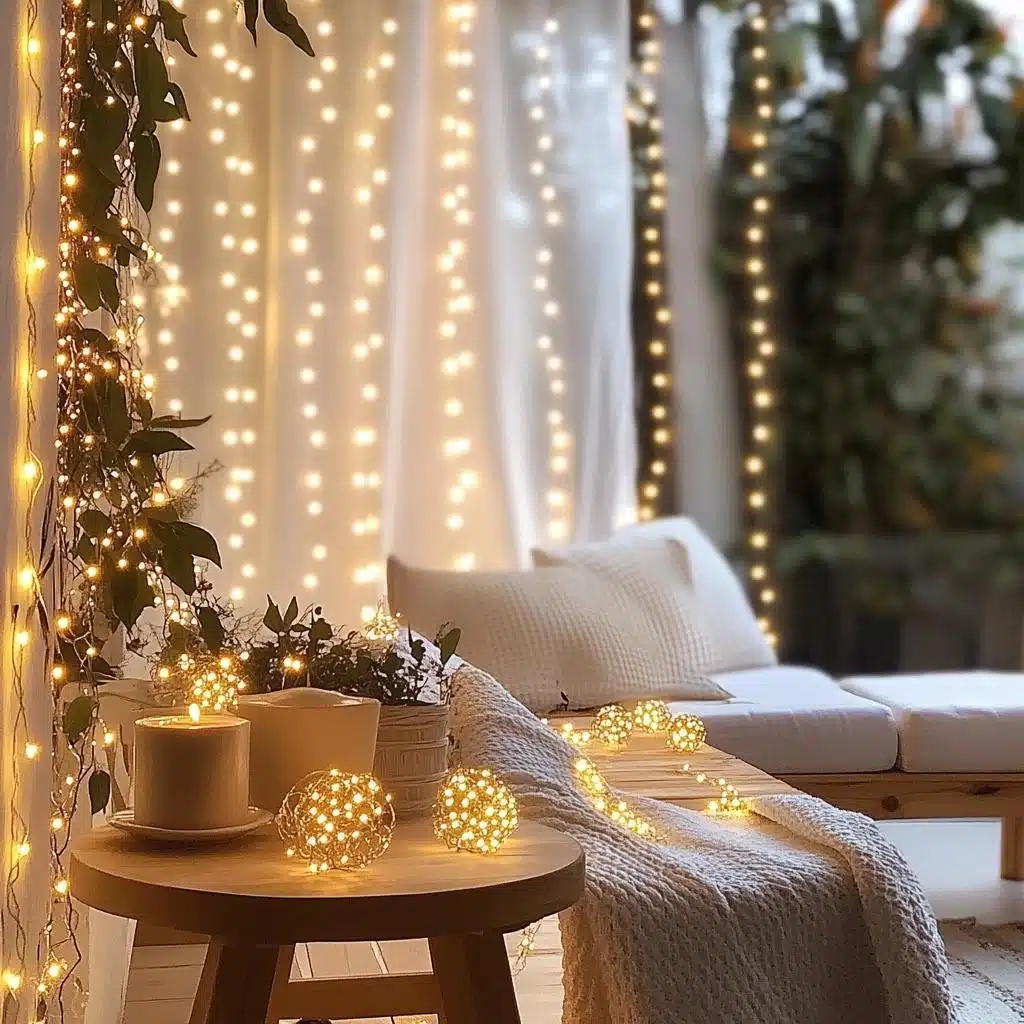 Iluminação Encantadora com Pisca-Pisca - ideia