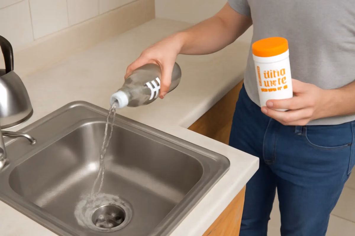 Com Vinagre efervescente: Desentupimento com Segurança - inspiração