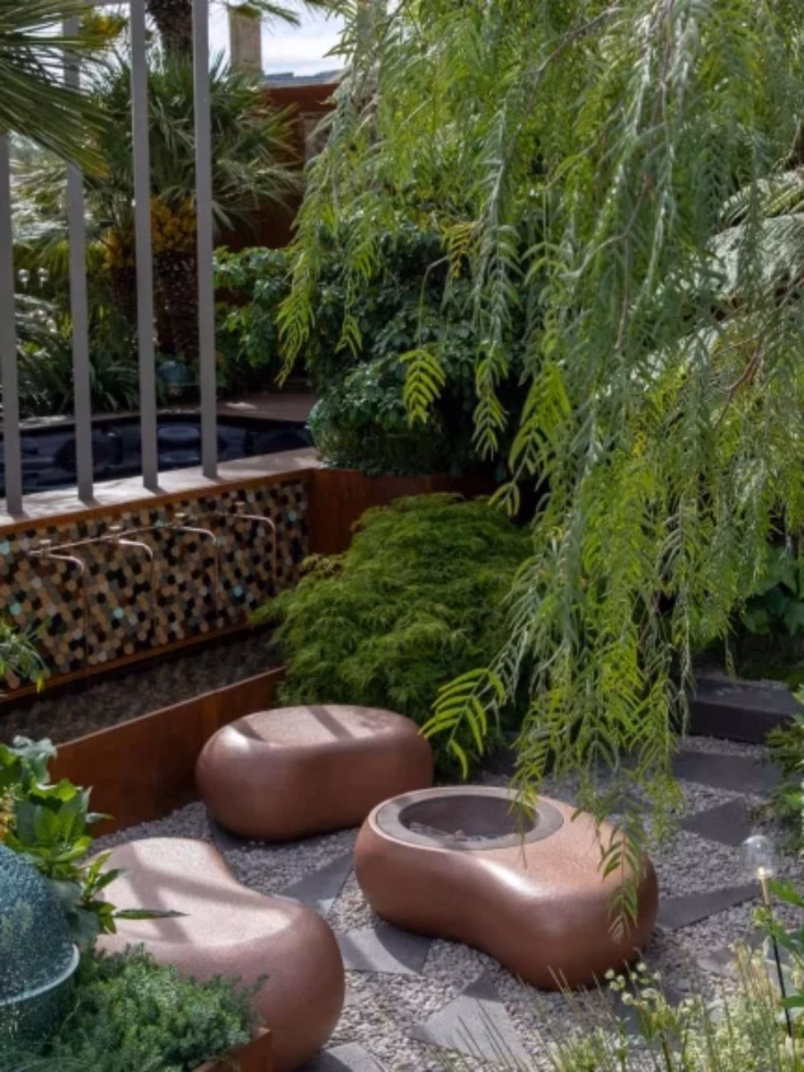 Com Texturas Surpreendentes: Crie um Caminho Descalço Inesquecível - detalhe