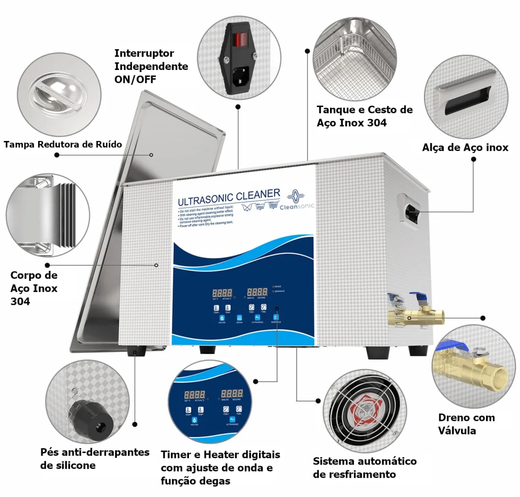 Ultrassom Doméstico: Tecnologia a Favor da Limpeza Delicada - detalhe