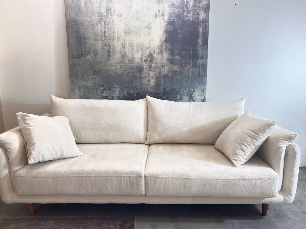 Sofá de Linho: Elegância Natural e Limpeza Delicada - ideia