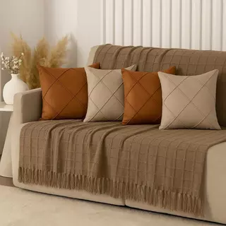 Cantinho Aconchegante com Mantas e Almofadas Texturizadas - inspiração